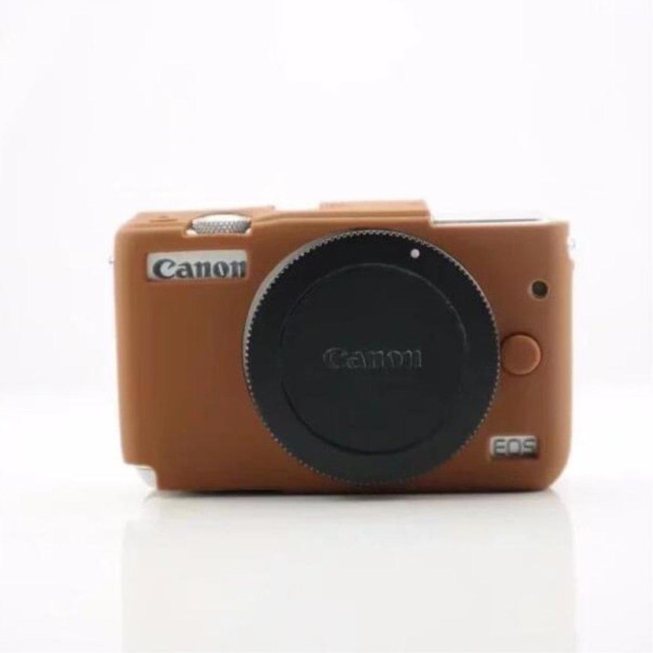 Canon EOS M10 kamerahus skydd silikon böjbart mjuk - Brun Brun