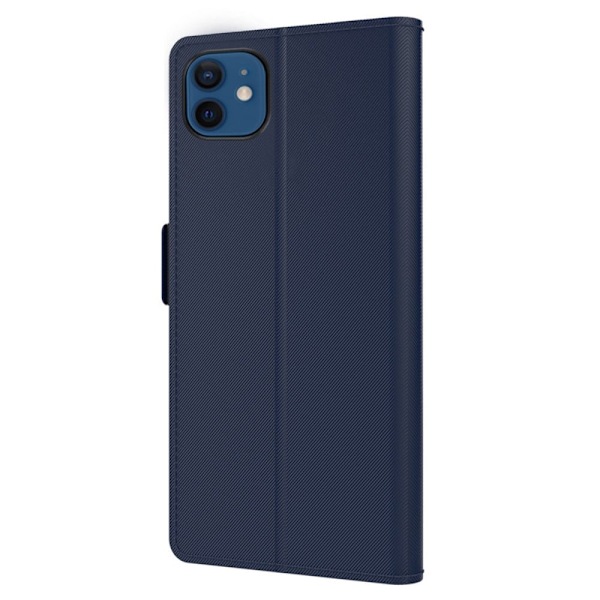 Snyggt iPhone 12 / iPhone 12 Pro fodral med sminkspegel - Blå Blå