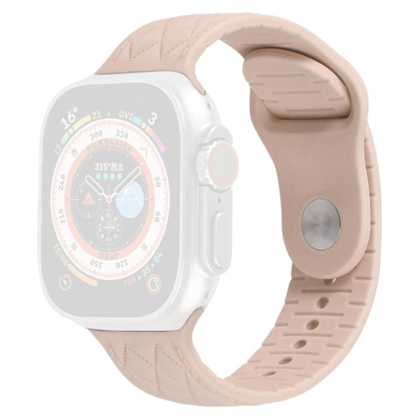 Apple Watch Series 9 41 mm teksturert silikonrem - Rosa Pink