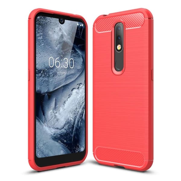 Carbon Flex Nokia 4,2 deksel - Rød Red