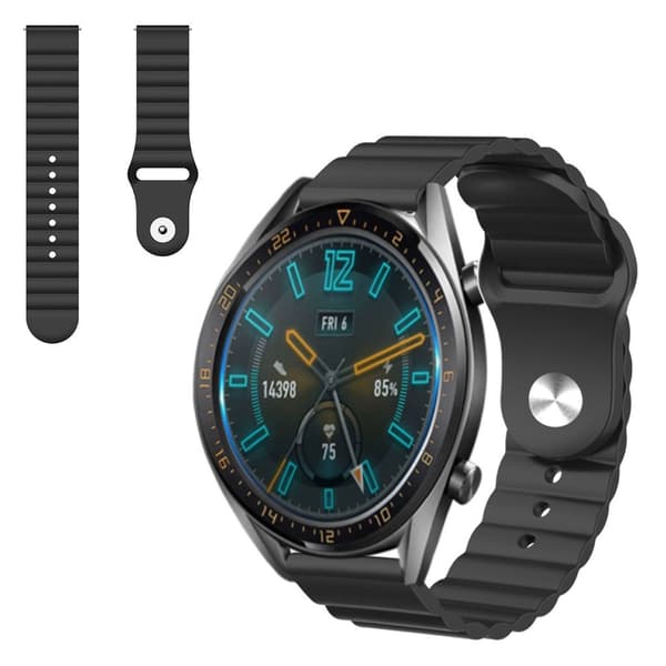 Huawei Watch GT 2 46mm cool silikoneurrem - Sort Black