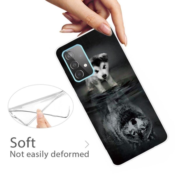 Mirror Samsung Galaxy A72 5G flip case - Koira Peilaa Sutta Black