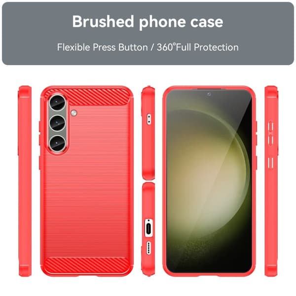 Carbon Flex Samsung Galaxy S24 Plus cover - Rød Red