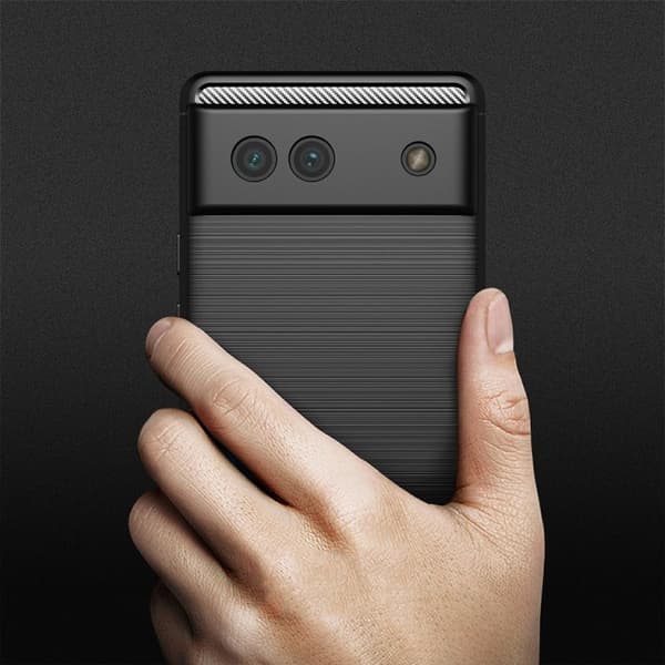 Carbon Flex Etui Google Pixel 6a - Svart Black
