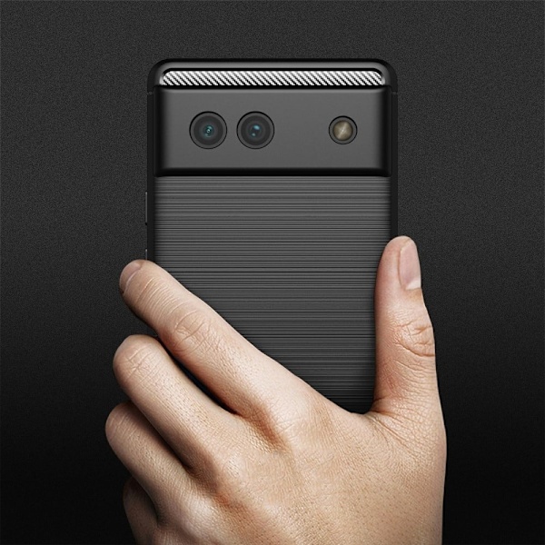 Carbon Flex Google Pixel 6a skal - Svart Svart