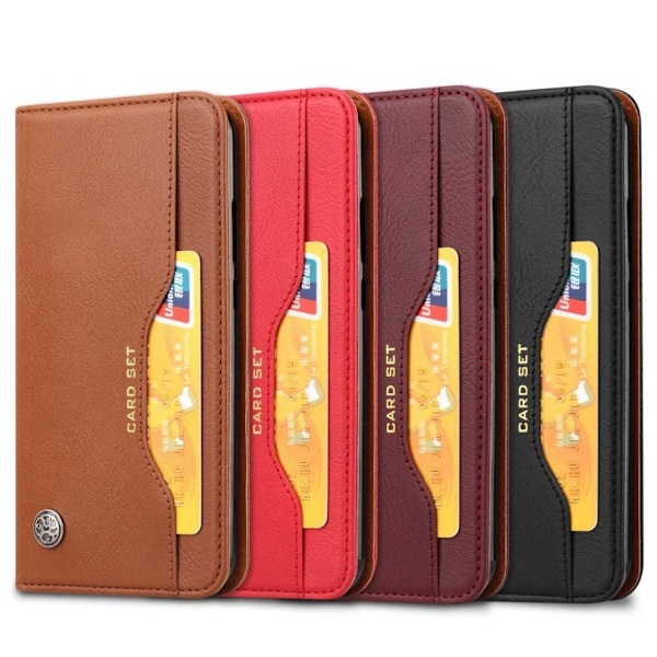 Huawei P20 Lite auto-absorberende PU læder flip etui - Sort Black