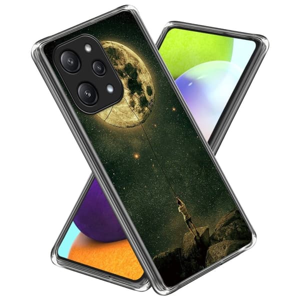 Deco Xiaomi Redmi 12 / Xiaomi Poco M6 Pro deksel - Måne Yellow