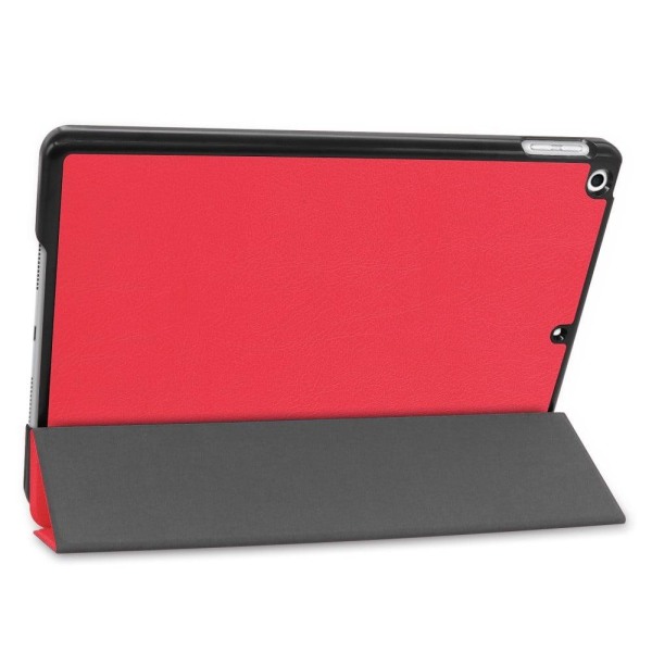 iPad 10.2 (2021) / (2020) / (2019) Tri-fold Stand Cover Vegansk Red