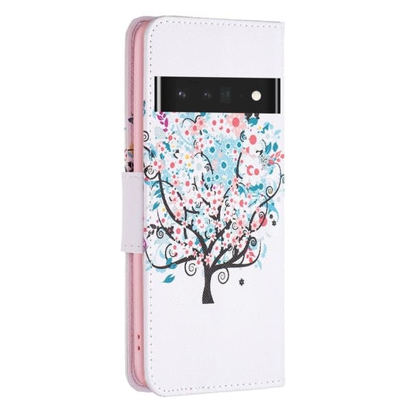 Wonderland Google Pixel 7 Pro flip etui - Blomstertræ Pink