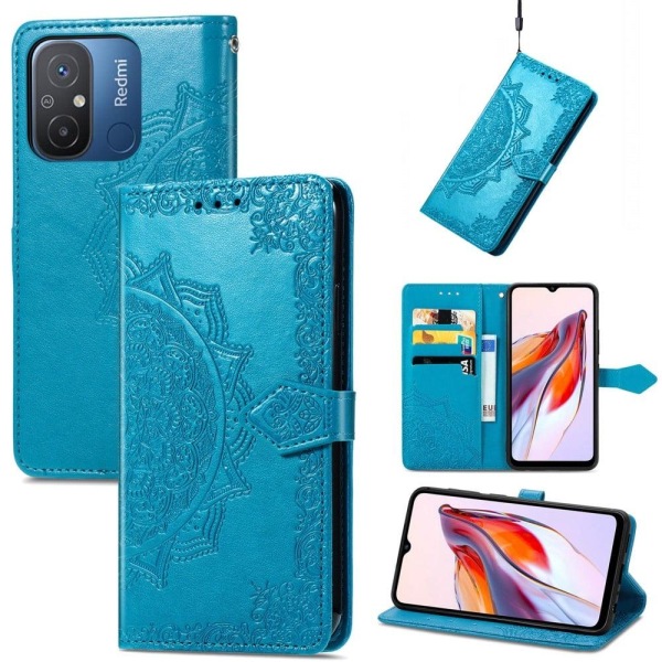 Mandala Xiaomi Redmi 12C / 11a Flip Fodral - Blå Blå