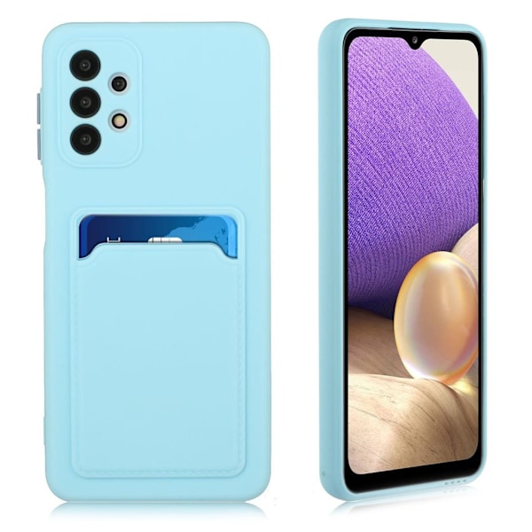 Samsung Galaxy A72 5G skal med korthållare - Blå Blå