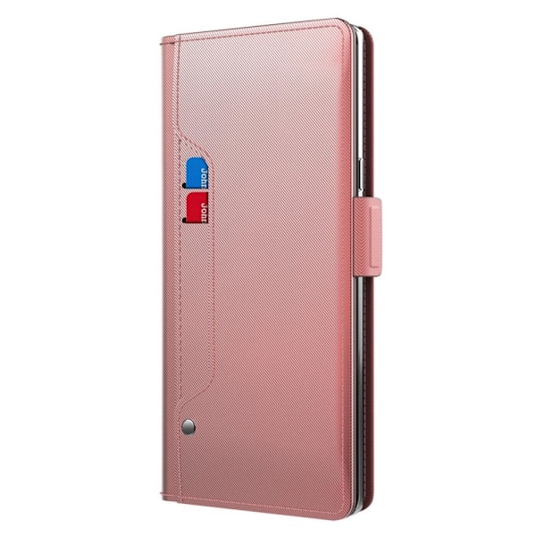 Phone Suojakotelo With Make-up Mirror And Slick Design For Samsung Galaxy S23 Ultra - Ruusukulta Pink