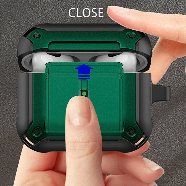 AirPods 3 med dubbelfärgat skal - Svart / Grön Grön