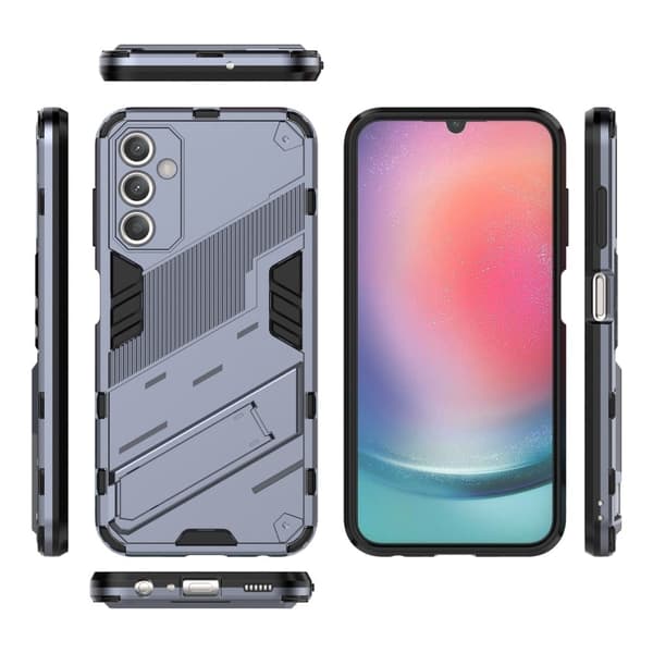 Stødsikker Hybrid Cover med A Moderne Touch til Samsung Galaxy S23 Fe - Mørkeblå Blue