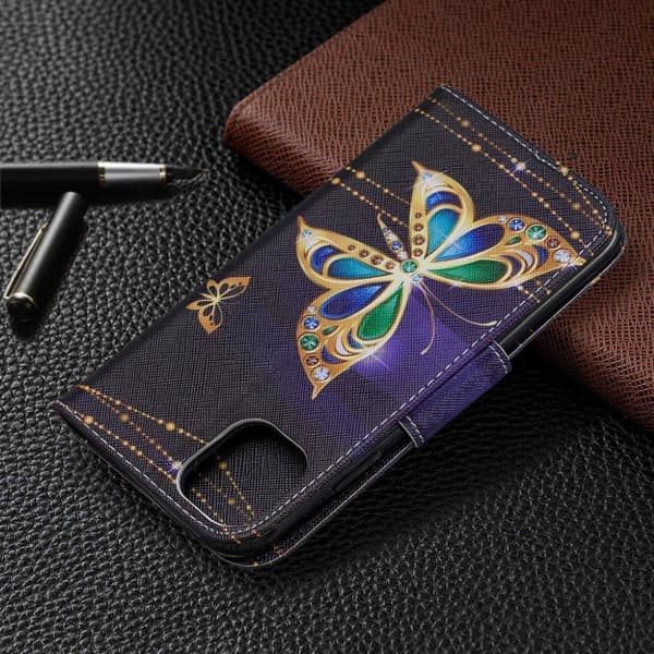 Wonderland iPhone 11 Veske - Krystallsommerfugler Multicolor