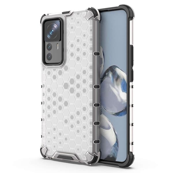 Bofink Honeycomb Xiaomi 12T Pro Etui - Grå Silver grey