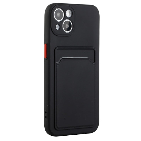 Deksel med Kortholder til iPhone 15 Plus - Svart Black
