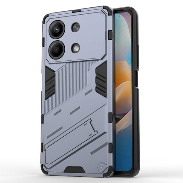 Støtsikkert hybriddeksel med et moderne preg for Xiaomi Redmi Note 13R Pro - Mørkeblå Blue