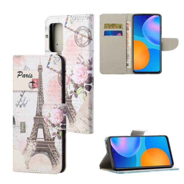 Wonderland OnePlus 9 Pro Flip Etui - Iron Tårn Silver grey