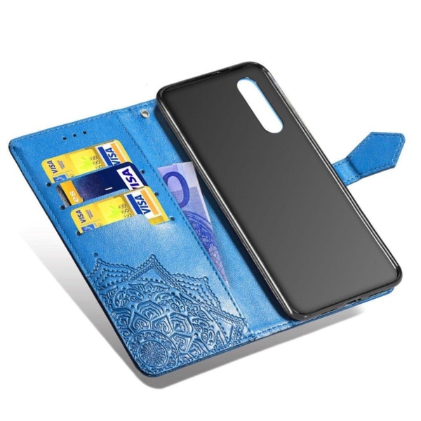 Mandala Samsung Galaxy A50 Flip etui - Blå Blue