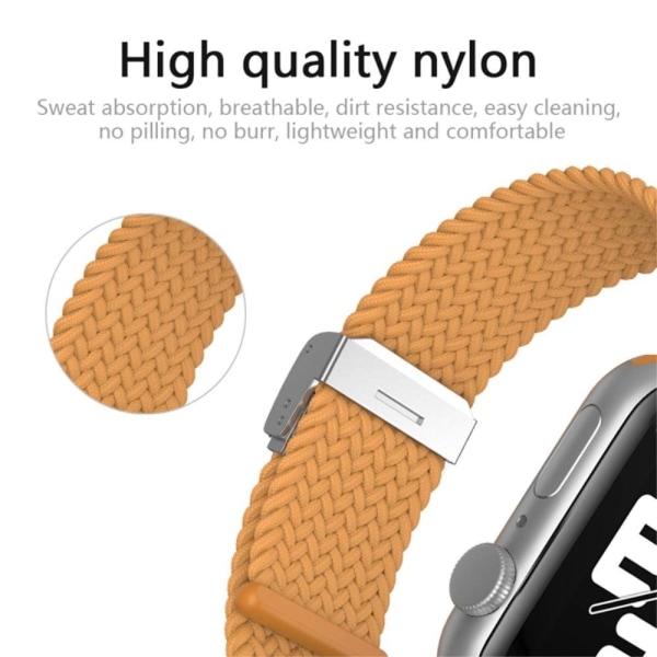 Apple Watch (41mm) viileä nylonkellohihna - Keltainen Yellow