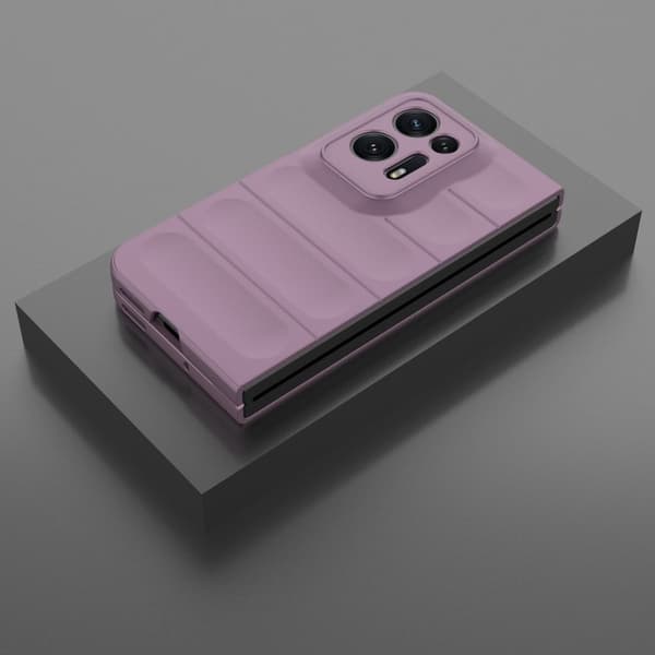 Blødt grebsformet Oppo Find N2 cover - Lyselilla Purple