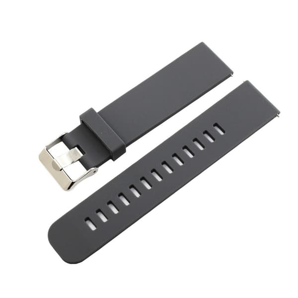 18mm ASUS Zenwatch 2 Small silikoninen kellonauha - Harmaa Silver grey