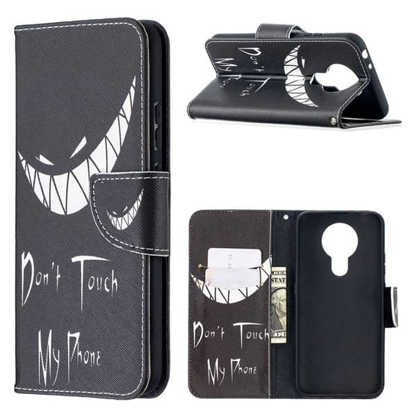 wonderland Nokia 3.4 flip etui - Don't Touch My Phone Black