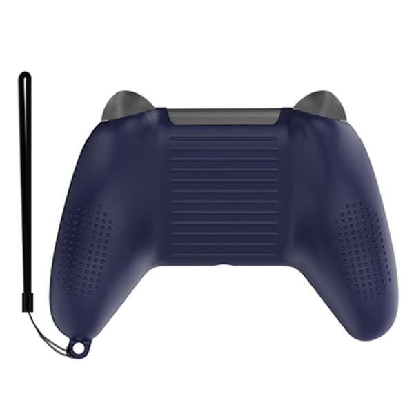 Sony PlayStation 5 - PS5 V2 silikonskydd med rem - Blå Blå