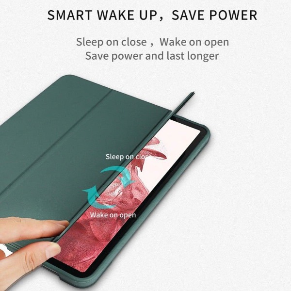 Samsung Galaxy Tab S8 Ultra flipomslag i læder - Mørkeblå Blue