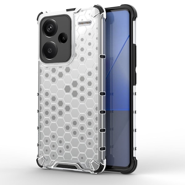Bofink Honeycomb Xiaomi Redmi Note 13 Pro Plus kotelot - Harmaa Silver grey