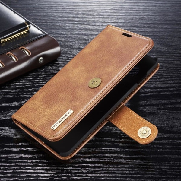 DG.MING Samsung Galaxy S10 Plus 2-i-1 split læderetui - Brun Brown