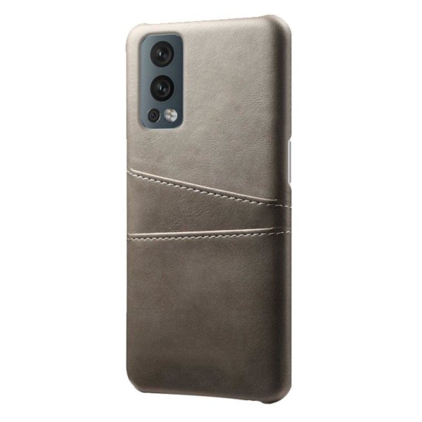 OnePlus Nord 2 5G skal med korthållare - Silver/Grå Silvergrå