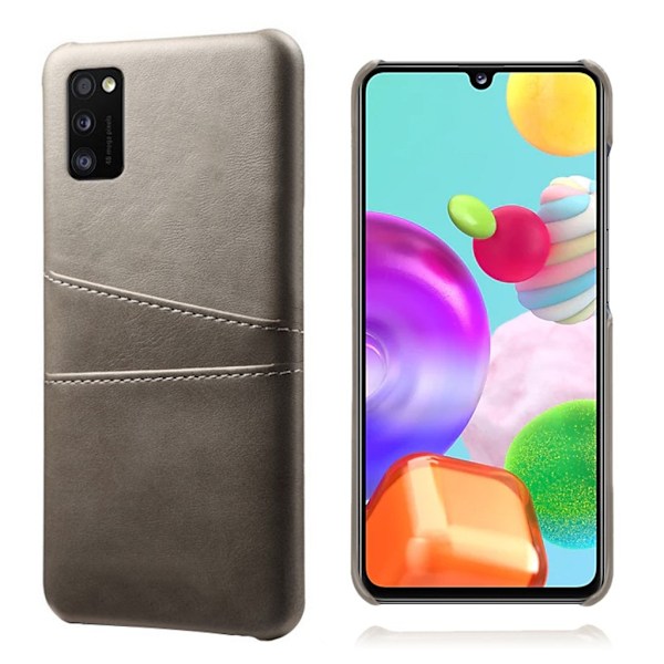 Dual Card etui - Samsung Galaxy A41 - Grå Silver grey