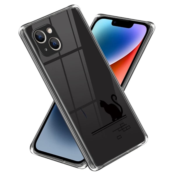 Deco iPhone 14 Plus Etui - Katt Black