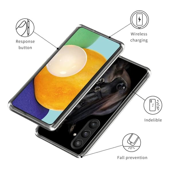 Deco Samsung Galaxy S24 kotelot - Musta Hevonen Prinssi Black