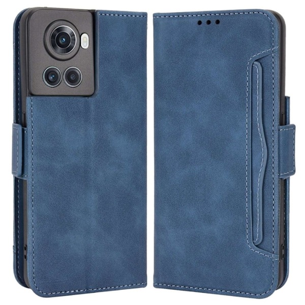OnePlus 10R / OnePlus Ace moderni nahkainen lompakkokotelo - Sininen Blue