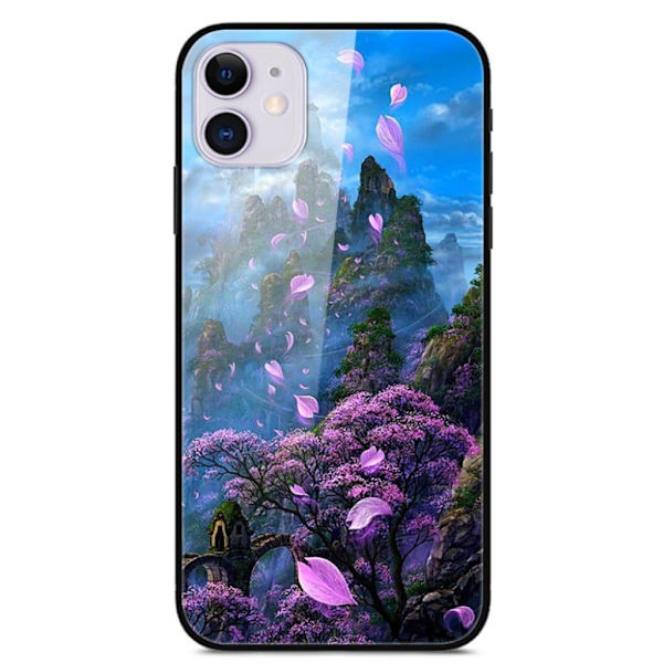 Fantasy iPhone 12 Pro & iPhone 12 cover - Blomst Og Bjerg Multicolor
