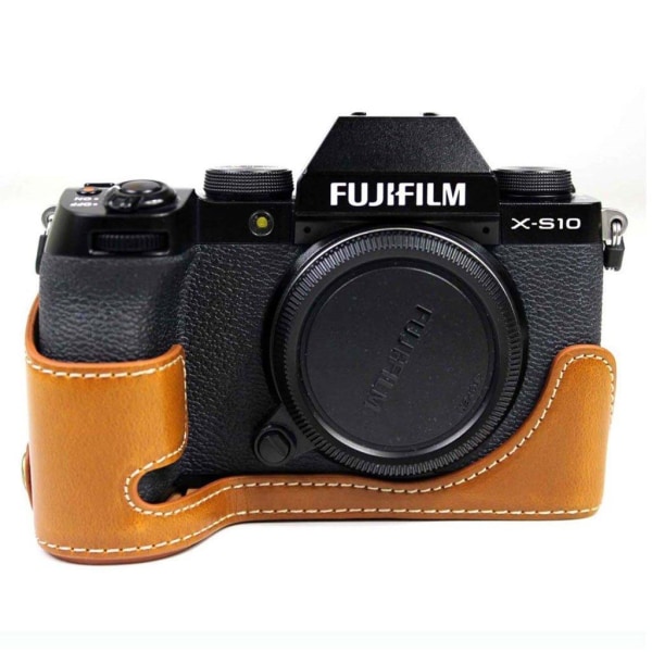 Fujifilm X-S10 leather case - Brown Brown