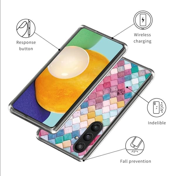 Deco Samsung Galaxy S24 deksel - Regnbueromb Multicolor