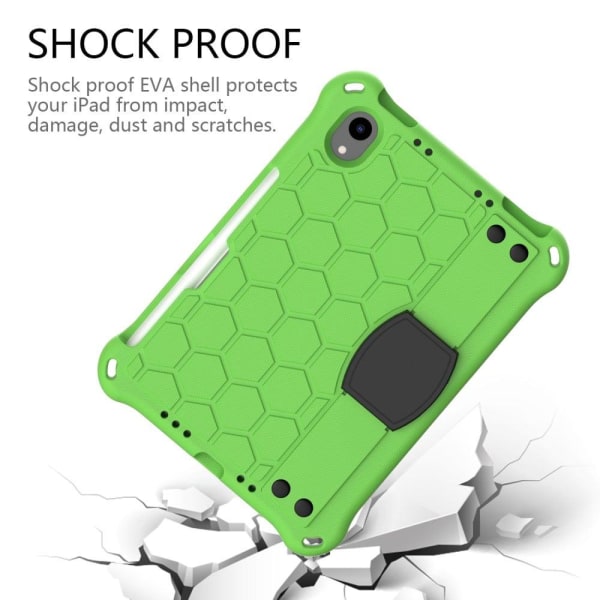 iPad Mini 6 (2021) honeycomb texture EVA cover with strap - Gree Green
