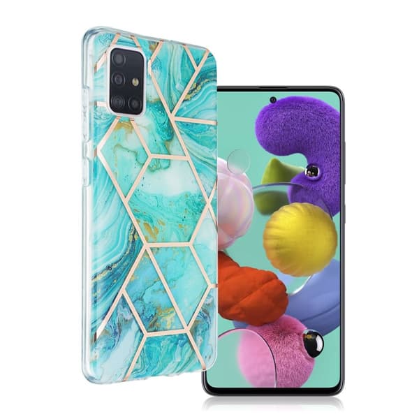 Marble Samsung Galaxy A51 Etui - Grønn Green