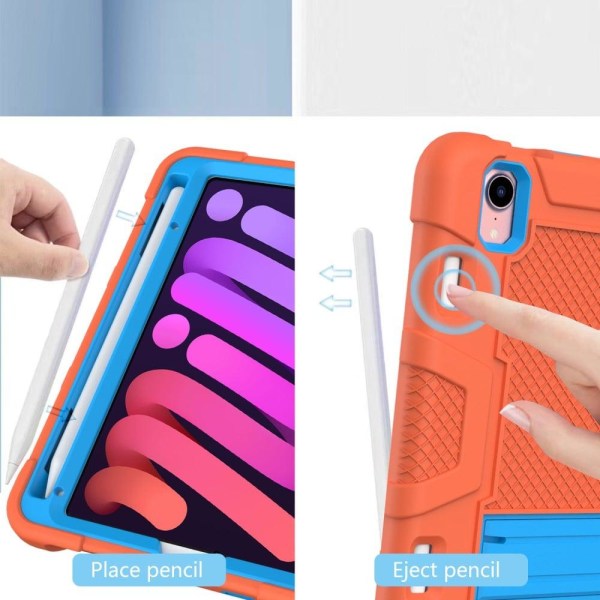 iPad Mini 6 (2021) TPU + silicone cover - Orange / Blue Orange