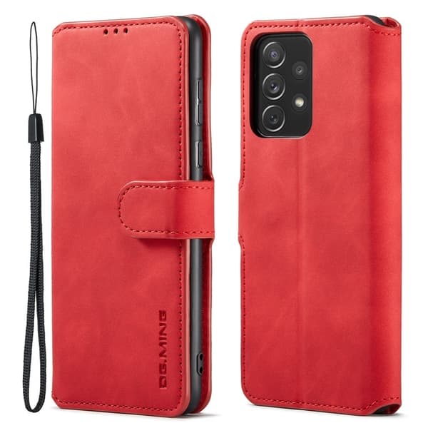 DG.Ming Samsung Galaxy A73 Retro Suojakotelo - Punainen Red