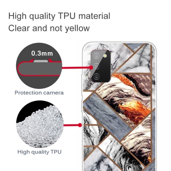 Marmormotiv Samsung Galaxy A03s skal - Fragment Av Marmorplattor multifärg