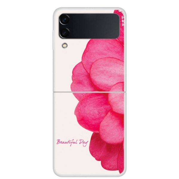 Deco Samsung Galaxy Z Flip3 5G Etui - Udsøgt Blomst Pink