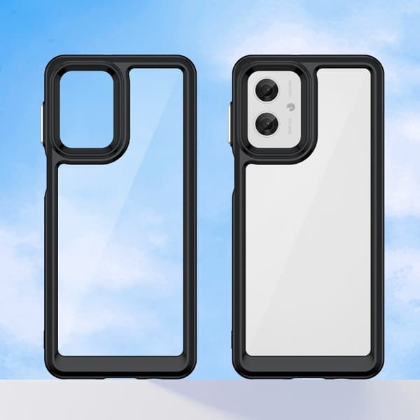 Motorola Moto G55 smart akryl cover - Sort Black
