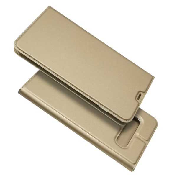Samsung Galaxy S10 Plus adsorption läderfodral - Guld Guld
