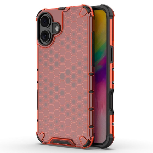 Bofink Honeycomb iPhone 16 kotelot - Punainen Red