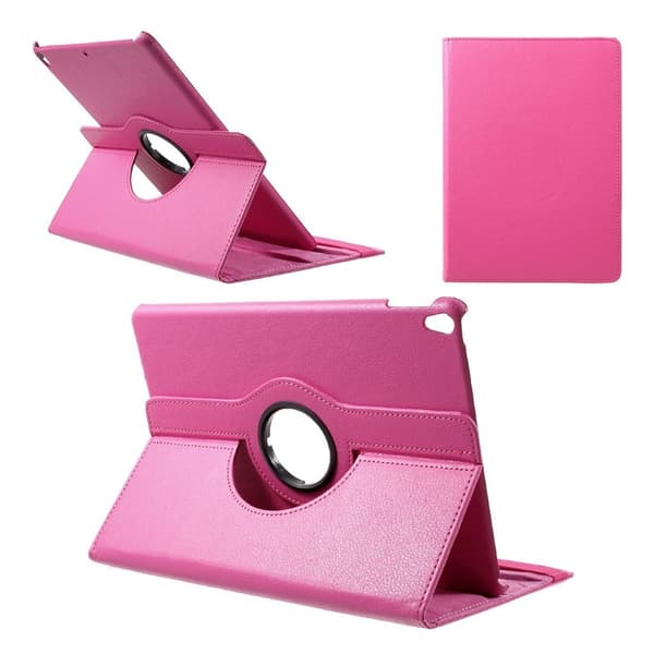 iPad Pro 10.5 Læder etui med roterende stand - Rosa Pink